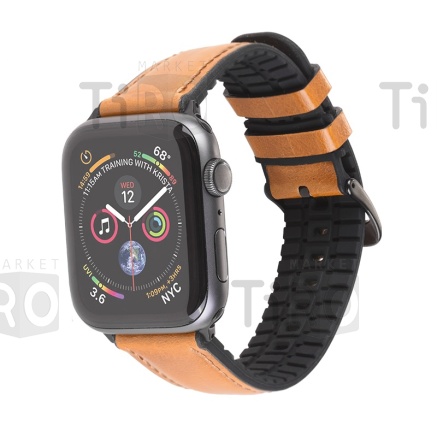 Ремешок Hoco WB18 для Apple Watch Series1/2/3/4/5 42/44мм, кожаный, khaki