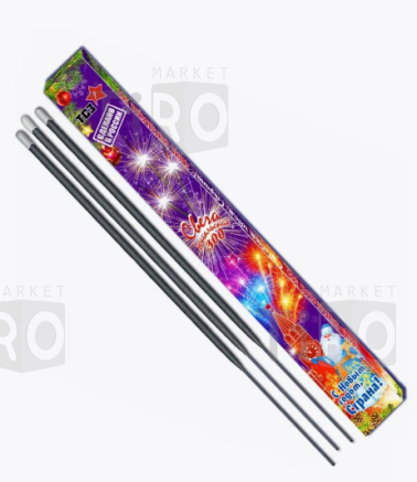 Бенгальские свечи 300мм, прямоугольная (3 штук)