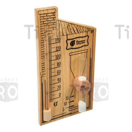 Термометр 27,8*14*5,3см с песочными часами для бани и сауны Термометр 27,8*14*5,3см с песочными часами для бани и сауны