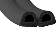 Уплотнитель самоклеящийся Mawipro EPDM резина профиль-D черный 12*10мм 50м