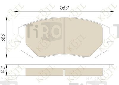 Тормозные колодки Kotl 3371KT
