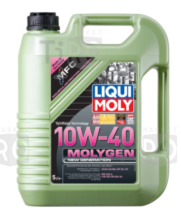 Синтетическое масло Liqui Moly Molygen New Generation 10w40 SL/CF, 9060/39028, 5л поцене 4-х литров