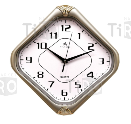 Часы настенные "Atlantis" TLD-6400, серебро