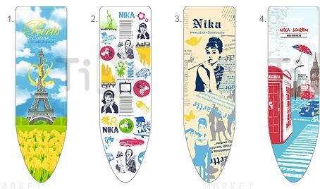 Чехол для гладильной доски бязь на поролоне 1290*400 ЧП1