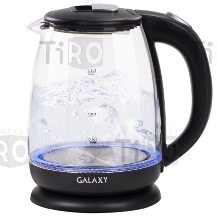Чайник 1,8л., Galaxy GL-0554 дисковый, стеклянный 2000Вт