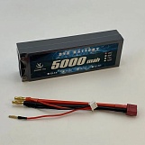 Аккумулятор LiPo - 7.4В 5200мАч 45C (2S, Hardcase, разъемы Бананы - T-Plug + балансир)