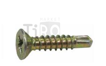 Саморез Оконный сверло, зенкующий, 013А-39-16, 3,9*16 (40шт.) цинк