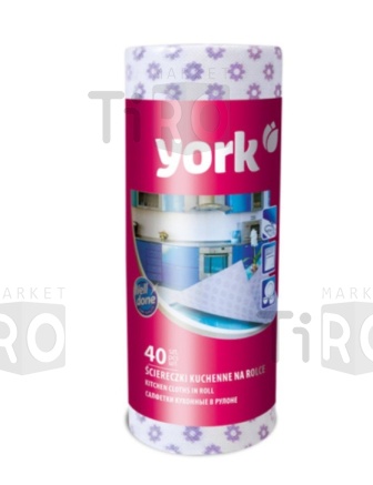 Салфетка York 2048 вискоза 40шт. в рулоне 25*40