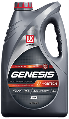 Масло синтетическое Лукойл Genesis Armortech FD 5w30 API SL/CF, 4 л 