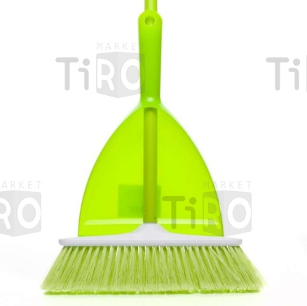 Щетка Акор Elite Ferrara 555-601, 120см, совок салатовый