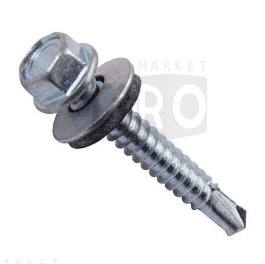 Саморез "Кровельный", 026А-48-76 уменьшенное сверло прокладка 4,8*76 (6шт.) цинк