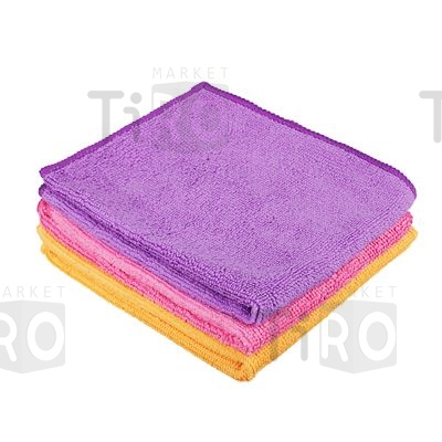 Набор салфеток Vetta из микрофибры 3 шт, махровая 30*35см, 3 цвета
