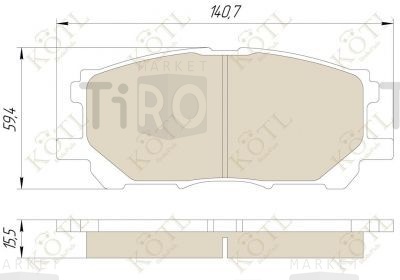 Тормозные колодки Kotl 3397KT