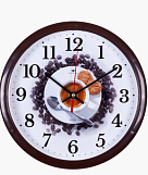 Часы настенные круг d=22см, корпус коричневый "Кофе", "Рубин"