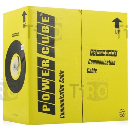 Витая пара UTP Power Cube кат.5e CCA однож. 4х2х0.48 мм, 305 м pullbox, серый Витая пара UTP Power Cube кат.5e CCA однож. 4х2х0.48 мм, 305 м pullbox, серый