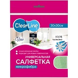 Салфетка микрофибра Clear Line 30*30см, универсальная Uni, арт. 2117