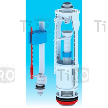 Набор АНИ WС6550М с нижней подводкой 1/2 пластик эконом кнопка металл 