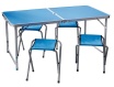 Стол + 4 стула, складные, прямоугольник 60*120см, (8815)