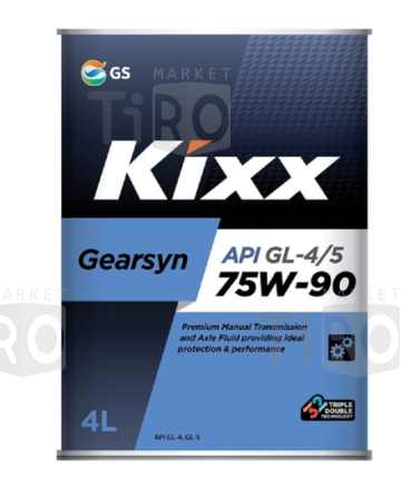 Полусинтетическое масло Kixx Gearsyn GL-4/5 75w90, 4л