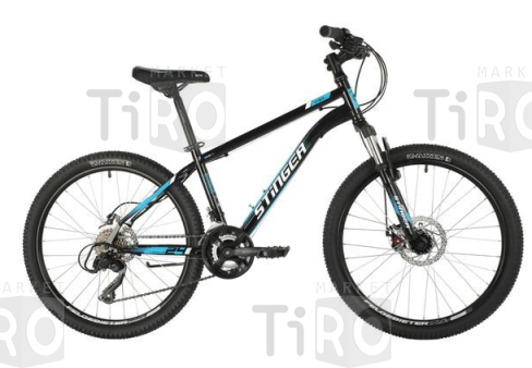 Велосипед Stinger 24" Caiman D Microshift 146472 черный, сталь, размер 14