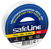 Изолента Safeline белая 19мм*25м 10 штук