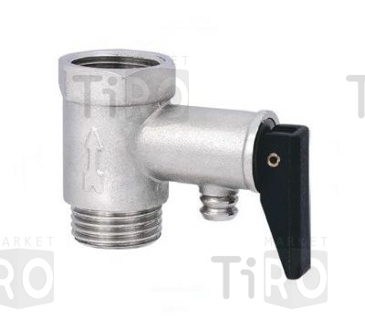 Клапан предохранительный для водонагревателя с ручкой спуска 1/2" PF/ST BS 579 Клапан предохранительный для водонагревателя с ручкой спуска 1/2" PF/ST BS 579