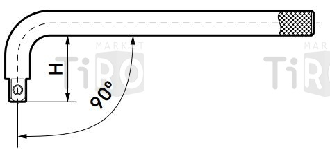 Вороток L-образный 3/4 450 мм 8/1 ДЕЛО ТЕХНИКИ  638145