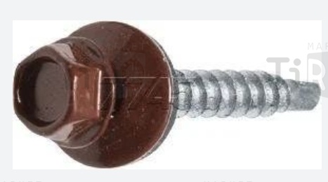 Саморез 028А-63-64 "Кровельный", сверло прокладка 6,3*64 (4шт.) цинк