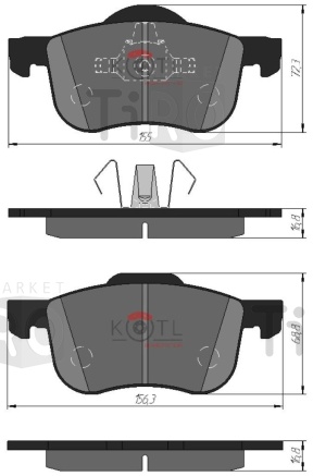 Тормозные колодки Kotl 1388KT