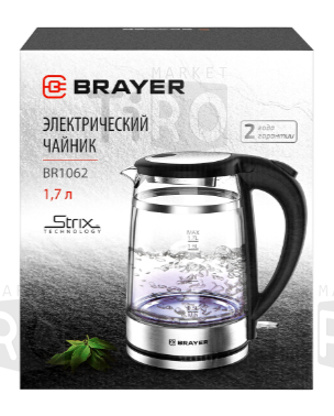 Чайник Brayer BR1062, 1,7л. 2200Вт