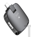 Адаптер-Хаб Hoco HB11, (Type-C -3USB), черный Адаптер-Хаб Hoco HB11, (Type-C -3USB), черный