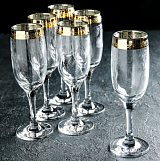 Набор бокалов для шампанского с рисунком "Нежность"