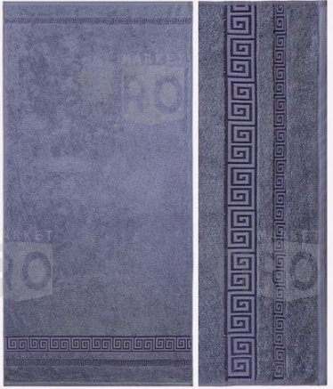 Полотенце гладкокрашенное жаккардовое, Богема (1509) серый, 70*140см