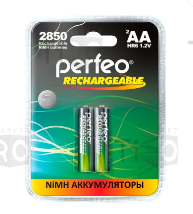 Аккумулятор Perfeo АА/R06-2850mAh, 1.2B, BL-2