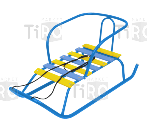 Санки детские "Ветерок 1" В1, без толкателя, голубой