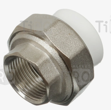 Муфта PPR комбинированная с внутренней резьбой 40*1 1/2г американка