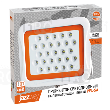 Прожектор Jazzway PFL-V, 100Вт/6500K/IP65/9000Лм
