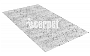Коврик Shahintex Print icarpet "Соты Омега" светло-серый 142, вырезной, антискользящий 80*120