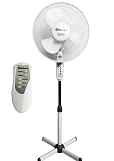 Вентилятор Sakura, SA-16G, напольный 45Вт, 3 скорости ПДУ таймер, бело-серый