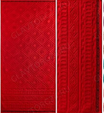 Полотенце гладкокрашенное жаккардовое, Руны (1506) красный, 70*140см