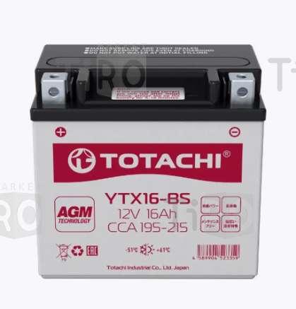Аккумулятор Totachi CMF YTX16-BS R AGM 16 а/ч