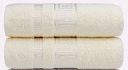 Полотенце гладкокрашенное жаккардовое, Дуэт (1513) молочный, 35*70см
