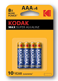 Батарейки Kodak Max LR03-4BL [K3A-4 ]