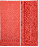 Полотенце гладкокрашенное жаккардовое, Богема (1509) оранжевый, 70*140см