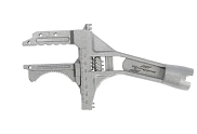Ключ разводной сантехнический Тундра, укороченная рукоятка, раскрытие губок до 80 мм, 225мм