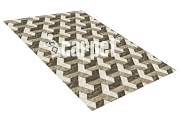 Коврик Shahintex Print icarpet "Иллюжн" бежево-коричневый 140, вырезной, антискользящий 60*100