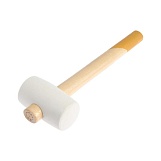 Киянка Тундра 6977301, деревянная рукоятка, белая резина, 55 мм, 400 г