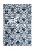 Коврик 80*118, Shahintex Silk Photoprint Мозайка синяя (06)