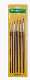 Набор кистей художественных "Royal-Art" 6шт (№2,4,6,8 круглые, №8,12 плоские) из волоса белки