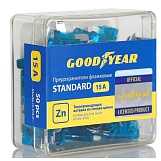 Набор флажковых пластиковых предохранителей Goodyear стандарт 50 штук 15А
